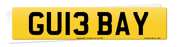 Registration number GU13 BAY